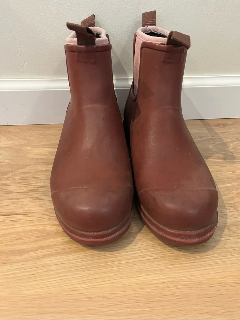 Women’s Waterproof Short Rain Boots in Rose Brown